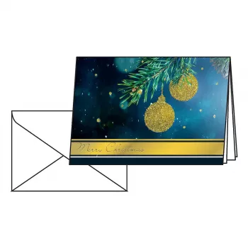 Sigel DS065 Kerstkaarten Golden Glitter met enveloppen, DIN A6, 10 stuks
