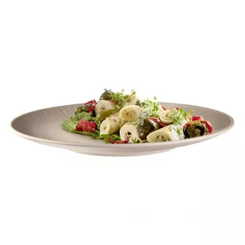 APS NERO plat bord 330 mm zand melamine stapelbaar vaatwasmachinebestendig hittebestendig (85405)