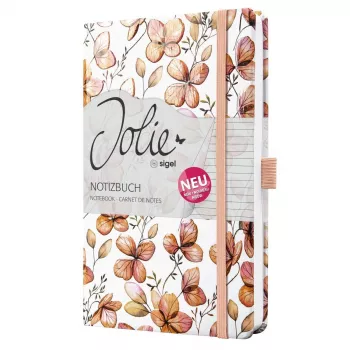 SIGEL Jolie Clover Blush A5 gelinieerd notitieboek, hardcover, 174 pagina's, abrikoos/koraal/rood JN363