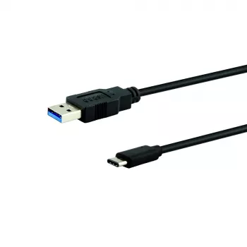 E+P CC323/05 USB 2.0 Type-A naar Type-C kabel 0,5m zwart