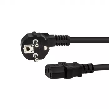 E+P SW 14 koudapparaat-aansluitkabel 2,0 m zwart Schuko naar IEC C13