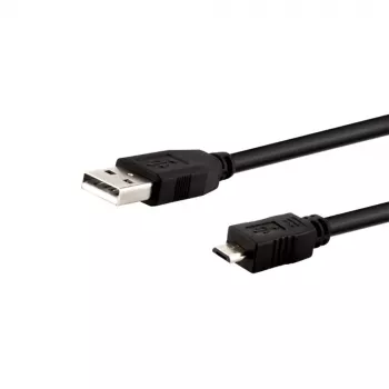 E+P micro-USB 2.0 kabel B 1m CC549 - zwart, 480 Mbps gegevensoverdracht, 2A opladen 933290