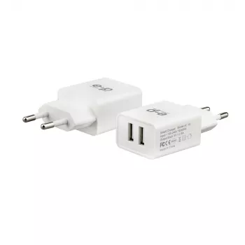 E+P AC102 USB-wandlader 2-poorts 2,4A 12W wit