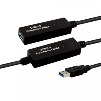 E+P USB 3.0 actieve verlengkabel 10m zwart CC380/10 874110