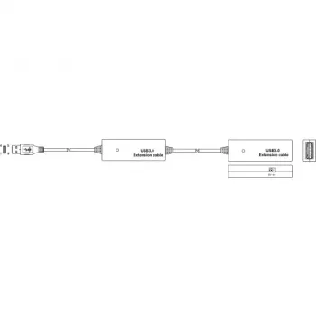 E+P USB 3.0 actieve verlengkabel 10m zwart CC380/10 874110