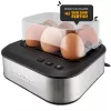 ProfiCook PC-EK 1276 eierkoker voor maximaal 6 eieren met spraakuitvoer, RVS / zwart 501276