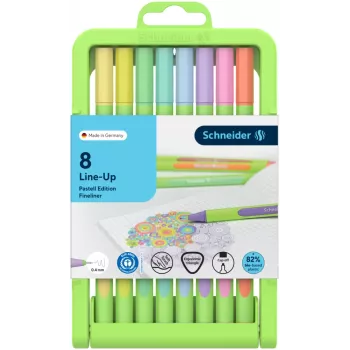 Schneider Line-Up fineliner-pennenset 0,4 mm diverse kleuren (8 pennen, 191088)
