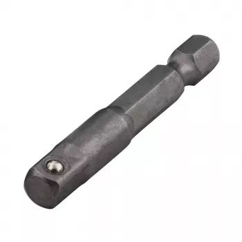 Wolfcraft 1579000 dopsleutel-adapter, 1/4 inch zeskantschacht naar 1/4 inch vierkantaandrijving, chroom-vanadiumstaal