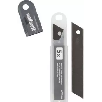 Wolfcraft Profi-Sharp 18 mm afbreekmesjes, zwart, 10-pack 4208000