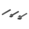 Wolfcraft 2504000 verzinkset, 3-delig, 6/12/16 mm, gereedschapsstaal, cilindrische schacht