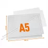 DURABLE waterdichte A5 posterhoezen met kabelbinders, 5-pack (505919)