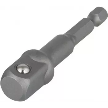Wolfcraft 2414000 dopsleuteladapter 1/4 inch aandrijving naar 1/2 inch dopsleutel, 72 mm, chroom-vanadium