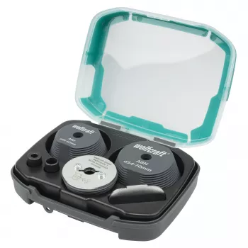 wolfcraft opruimhulp-set voor gatenzagen, in koffer (5953000)