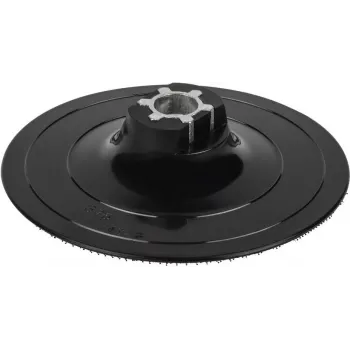 wolfcraft 125 mm klittenband schuurpad met boorhouder-adapter en K80-schuurblad (2285000)