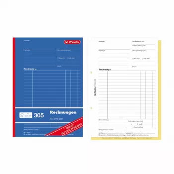 Herlitz factuurformulierenboeken A5 2-delig zelfdoorschrijvend, 4-pack 300003799