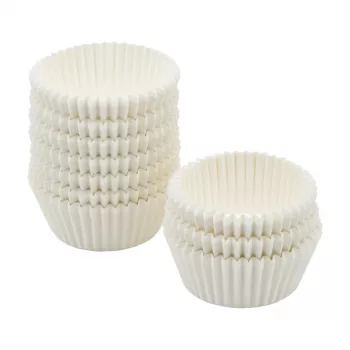 FACKELMANN 21615 muffin- & cupcakevormpjes, vetdicht bakpapier, wit, 5,0 cm diameter, 250 stuks
