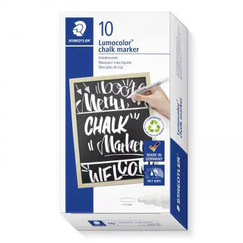 STAEDTLER 344-0 Lumocolor krijtmarker wit