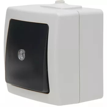 Kopp 566356003 lichtschakelaar, thermoplast, zwart-grijs