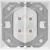 HEINRICH KOPP 490329007 inbouw dubbel Schuko-stopcontact met klepdeksel, IP44, wit