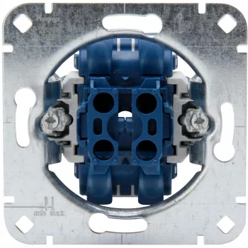 HEINRICH KOPP serieschakelaar inzet, inbouw, 2-voudig, 250 V, 10 A, schroefklemmen, thermoplast, IP20 507500007