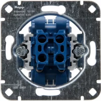 HEINRICH KOPP 507800006 inbouw dubbele taster inzet, 2x NO, 250V, 10AX, aluminium