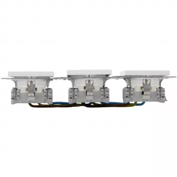 HEINRICH KOPP HK07 KombiQuick 3-voudig inbouw stopcontact, horizontaal, zuiverwit 133329009