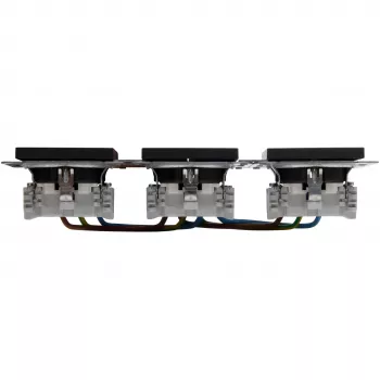 HEINRICH KOPP HK07 KombiQuick 3-voudig horizontale Schuko-stopcontact inzet antraciet 133315008