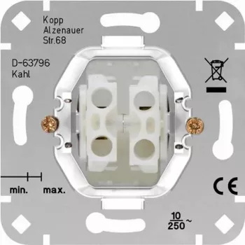 HEINRICH KOPP Serie tasterinzet, inbouw, 250V, 10AX, IP20, zonder afdekking 504000009