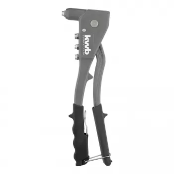 kwb 407200 blindklinknageltang met 4 mondstukken (2,4-4,8 mm), handmatige handnageltang voor aluminium en stalen klinknagels