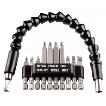 kwb 113990 11-delige bit-set met magnetische snelwissel-bithouder, S2-staal, 25 mm, PH/PZ/TX/SL