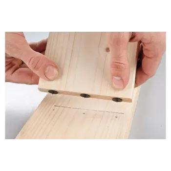 kwb ronde geribbelde houten deuvels, 10 x 40 mm, 4 stuks, natuurbout 530210