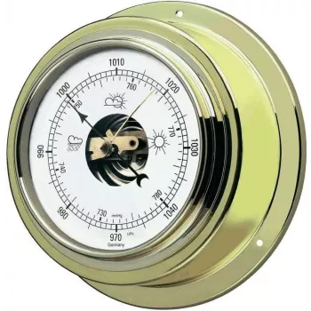 TFA Dostmann messing wandbarometer 29.4010B - analoge luchtdrukmeter voor binnen, 980-1050 hPa