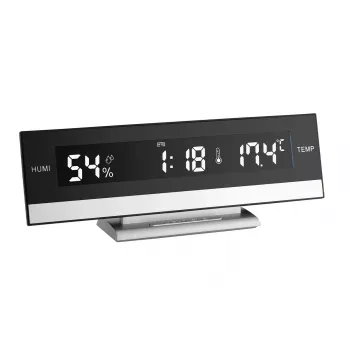TFA Dostmann 60.2011 quartz-wekker zwart, zilver