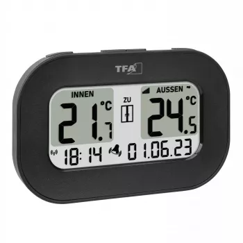 TFA Dostmann COOL@HOME draadloze digitale thermometer, zwart 30.3046.01