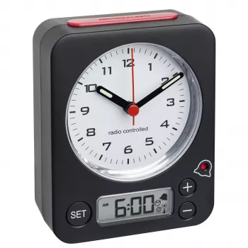 TFA Dostmann Combo mechanische wekker zwart-rood (60.1511.01)