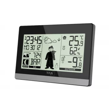 TFA Dostmann Weather Boy Draadloos weerstation, Zwart 35.010832