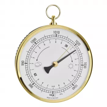TFA Dostmann Analoge barometer met messing ring 29.4025.32