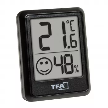 TFA Dostmann digitale thermo-hygrometer zwart 30.5060.01.03