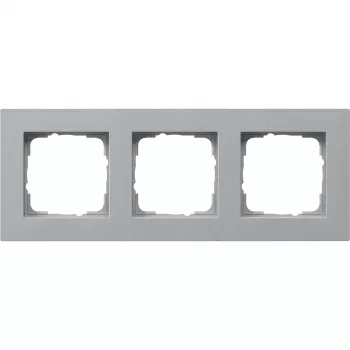 Gira E2 Flat 3-voudig afdekraam, aluminium 213255