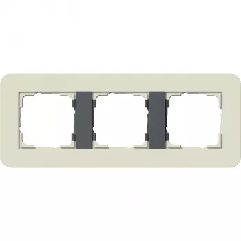 Gira System 55 afdekraam 3-voudig zand/antraciet 0213427