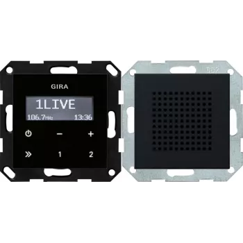 Gira 2280005 inbouw-UKW-RDS-radio met geïntegreerde luidspreker