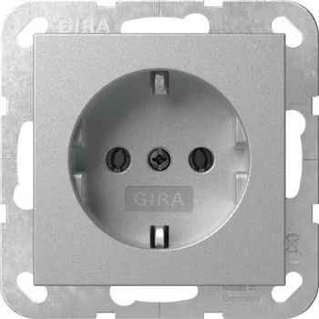 GIRA 418026 SCHUKO stopcontact System 55 inbouw aluminium