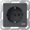 Gira System 55 Schuko stopcontact met EDV-opdruk, 16 A, reinwit glanzend 445828