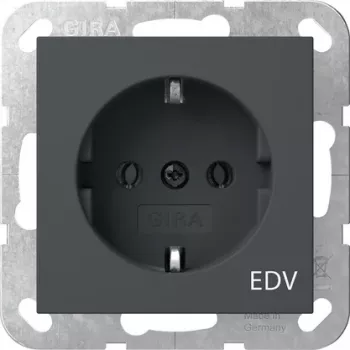 Gira System 55 Schuko stopcontact met EDV-opdruk, 16 A, reinwit glanzend 445828