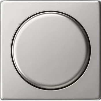 Gira System 55 afdekplaat met draaiknop voor dimmer en potentiometer, edelstaal 0650600