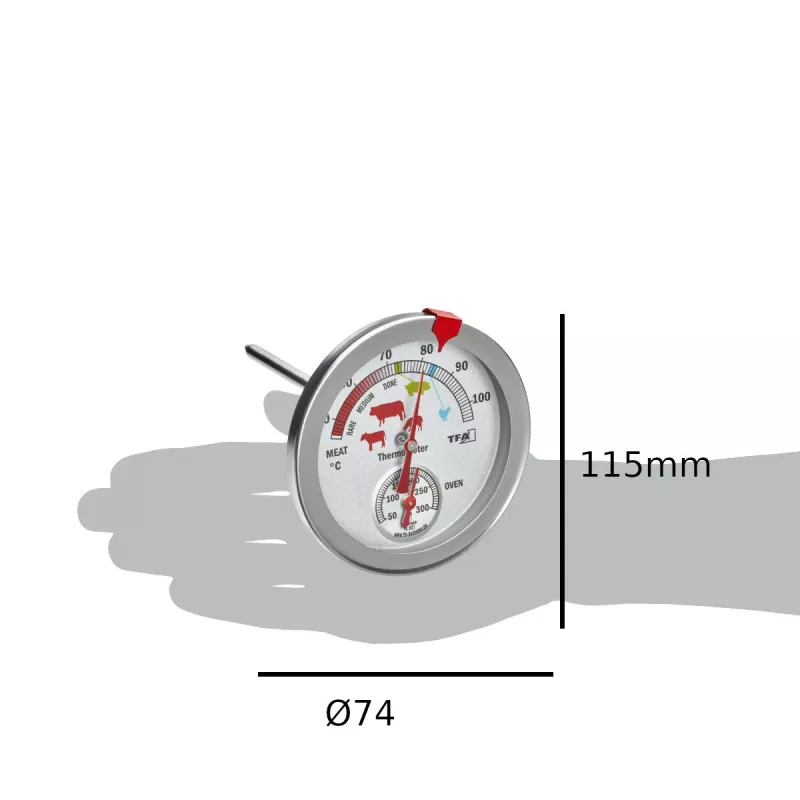 TFA Dostmann analoge braad-/oventhermometer 14.1027