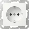 Gira 418027 SCHUKO SRK System 55 stopcontactinzet, reinwit glanzend