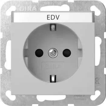 Gira SCHUKO stopcontact met verhoogde aanraakbeveiliging, System 55, reinwit glanzend 4462015
