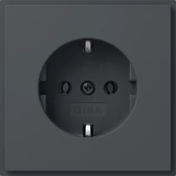 Gira TX_44 SCHUKO stopcontact-inzet, antraciet 418867