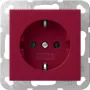 Gira System 55 SCHUKO stopcontact rood 4455108
